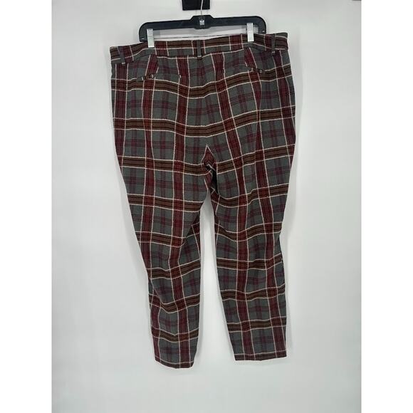Express Columnist Ankle Pants Womens Size 18R Plaid Pockets Mid Rise Preppy - Picture 5 of 10